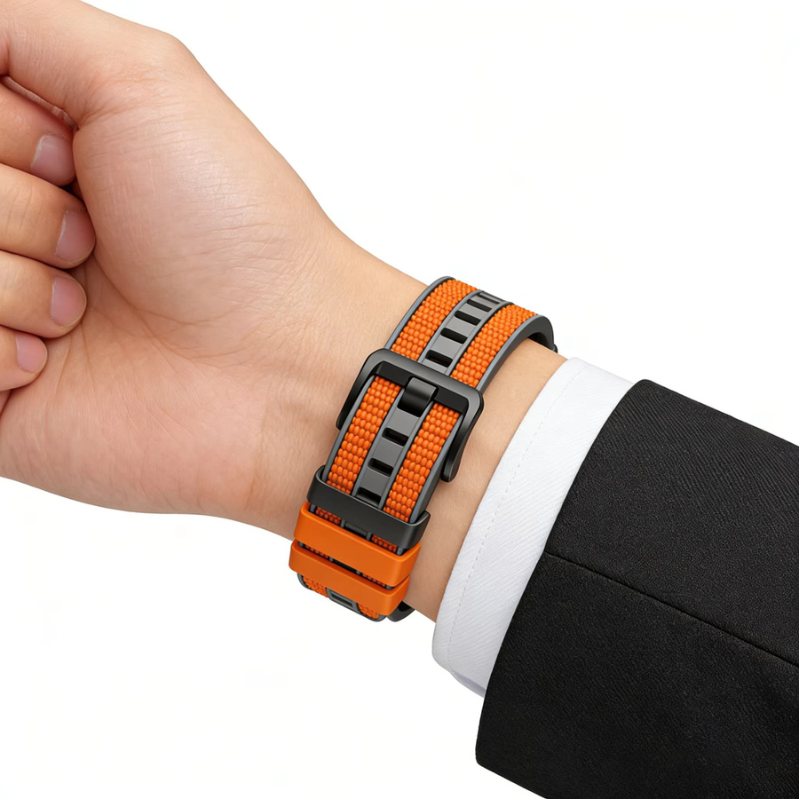 I LOVE LUO Uhrenarmband Silikon, Schwarz, Unisex - Bild 3