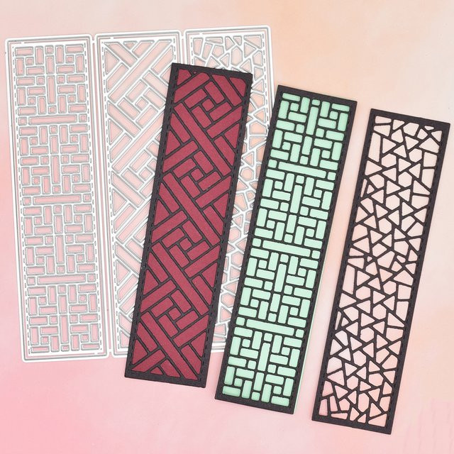 Rechteckiger Hintergrund-Rahmen aus Metall für DIY Scrapbooking, Fotoalben und Geschenkkarten - Bild 1