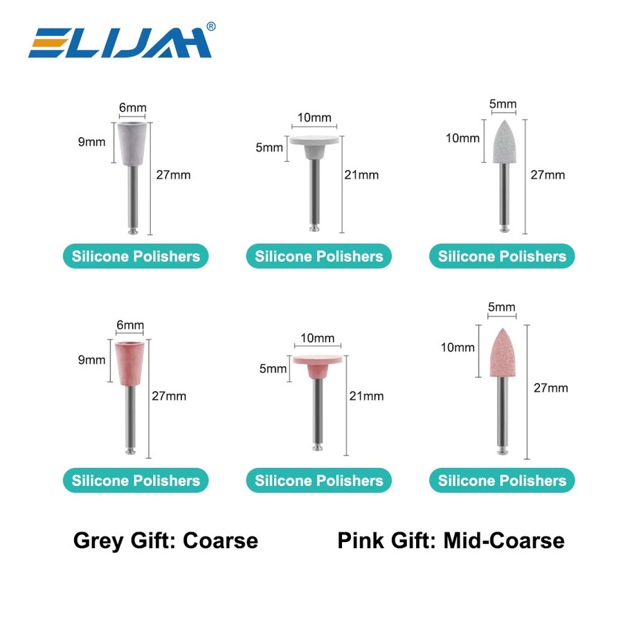 Denspay Dental Polier-Kit, 12 Teile, RA 2,35mm, für Porzellan und Zähne - Bild 2