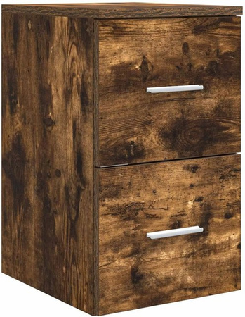 vidaXL Badezimmerschrank Modern in Geräucherte Eiche, Braun, B/T/H: 30 x 41 x 50 cm