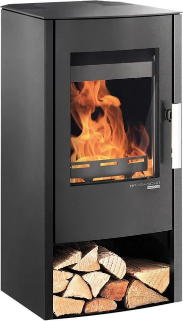 Haas+Sohn Kaminofen in Schwarz mit 6 kW Leistung und Automatik - Bild 1