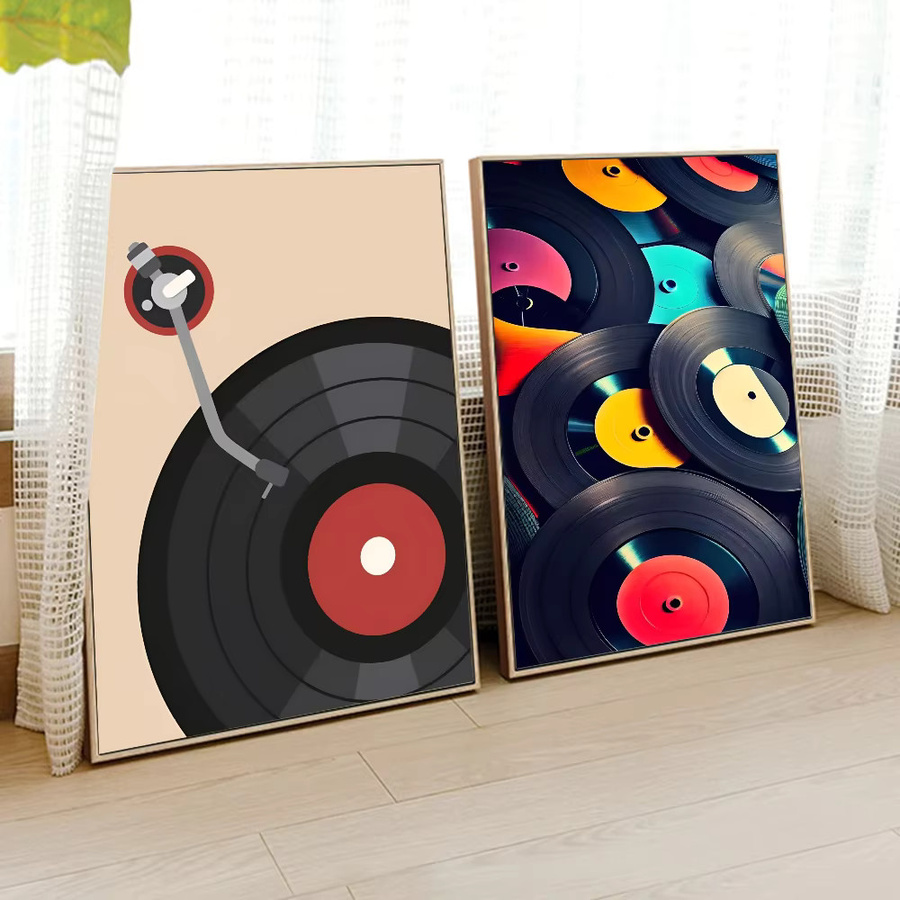 Vintage Musik Vinyl Schallplatte Poster aus Papier für dein Zuhause und dein Café - Bild 4