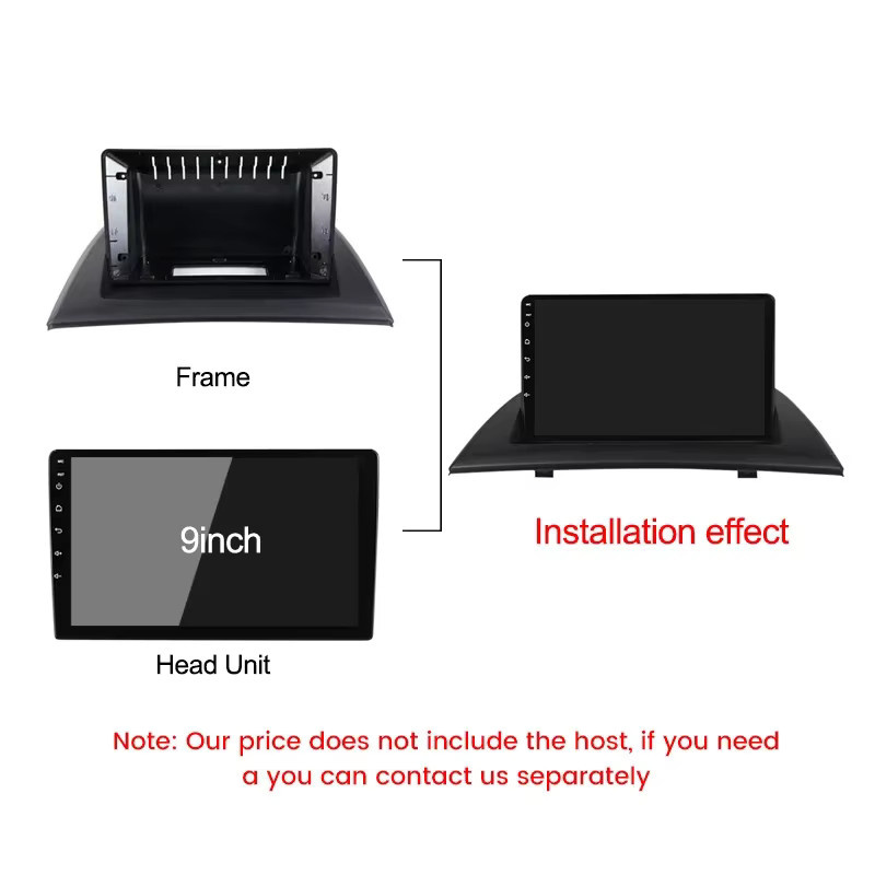 NAVIFANS 9 Zoll Android Autoradio Rahmen für BMW X3 E83 2004-2012, 2 Din Armaturenbrett-Panel Blendenabdeckung Adapter in Schwarz - Bild 3