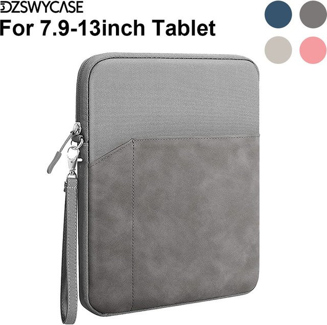 DZSWYCASE Tablet-Hülle Tragetasche für 7,9 bis 13 Zoll, Wasserabweisend, Farbe: Grau - Bild 1