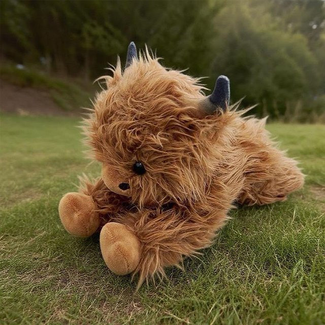 Simulierte langhaarige Rinder Plüschtiere, Stofftierpuppe, ab 3 Jahre - Bild 1