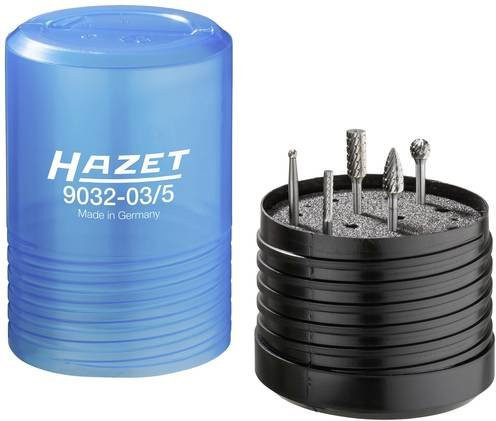 Hazet Hartmetall-Frässtift-Set 9032-03/5, 5-teilig, 3 mm Durchmesser, Blau - Bild 1