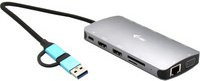 I-TEC USB-C Metal Nano Dockingstation in Silber mit 3x Display, LAN und 100W Power Delivery - Bild 1