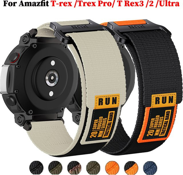 CHIICSMART Uhrenarmband Nylon, Black Orange, Unisex - Bild 1