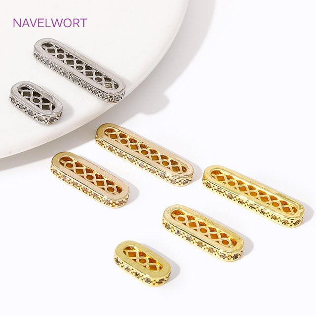 Armbänder Separatoren Bar, 14 Karat/18 Karat vergoldet, Zirkon, Unisex - Bild 1