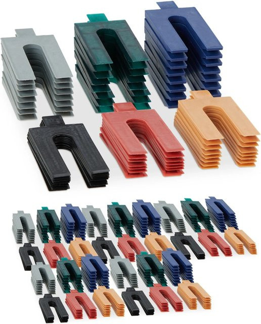 Relaxdays Abstandshalter aus Kunststoff, Mehrfarbig, 288er Set, B: 7,5 cm, H: 3,5 cm, T: 6,0 cm - Bild 1