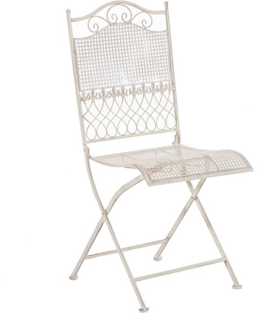 TPFGarden Gartentstuhl Kirstin aus Metall in Antik-Creme/Beige, Höhe: 91 cm, Breite: 50 cm, Tiefe: 41 cm - Bild 1