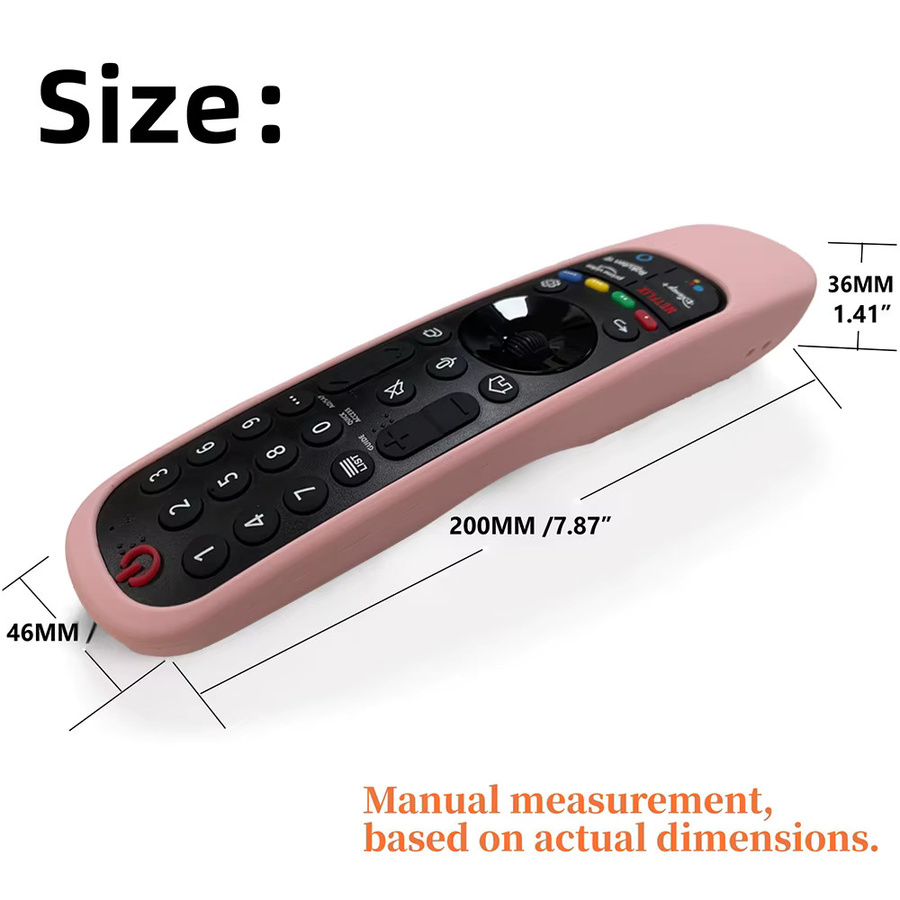 MRSVI Silikon-Fernbedienungsabdeckung für LG Smart TV, stoßfeste Schutzhülle in Grau, kompatibel mit den Modellen MR22GA, MR21GA, MR23GA und MR24GA - Bild 2