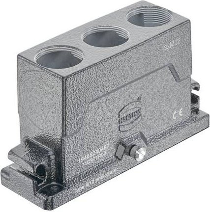 HARTING Tüllengehäuse 19 40 524 0487 19405240487 aus Aluminium in Grau - Bild 1