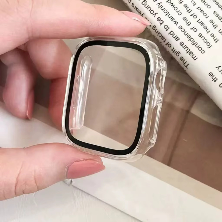 CAOWTAN Displayschutz aus gehärtetem Glas und Schutzfolie für Apple Watch Ultra 2 49mm sowie iWatch Series 11 10 9 8 7 6 5 4 3 2 1 40/44mm in Transparent - Bild 3
