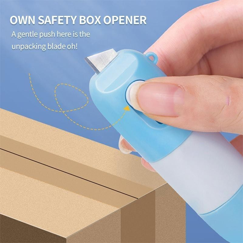 2-in-1 Thermopapier-Radiergummi und Korrekturflüssigkeit mit Auspackmesser in Blau zum Schutz deiner Privatsphäre und Daten - Bild 1