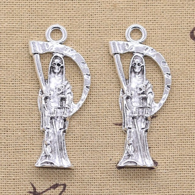 eunwol Charms Totenengott Grim Reaper, Silberfarben, Anhänger, Unisex - Bild 1