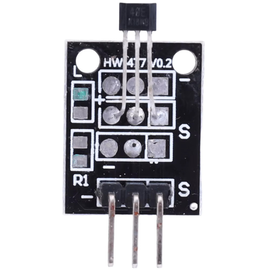 APWIKOGER KY-003 Hall-Magnetsensor-Modul A3144 magnetischer Schaltersensor in Schwarz kompatibel mit Arduino-Boards - Bild 4