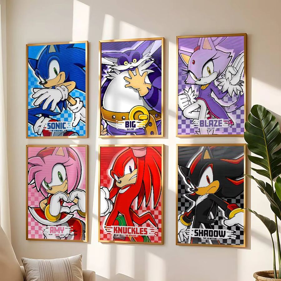 Anime Sonic Wandbild Bilibili Selbstklebender Wasserdichter Wandaufkleber Multicolor - Bild 3
