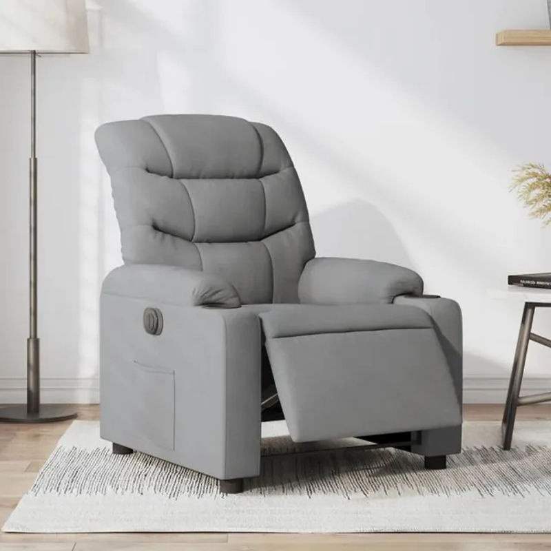 Vidaxl Elektrischer Relax-Sessel in Grau mit Stoffbezug im modernen Design - Bild 1