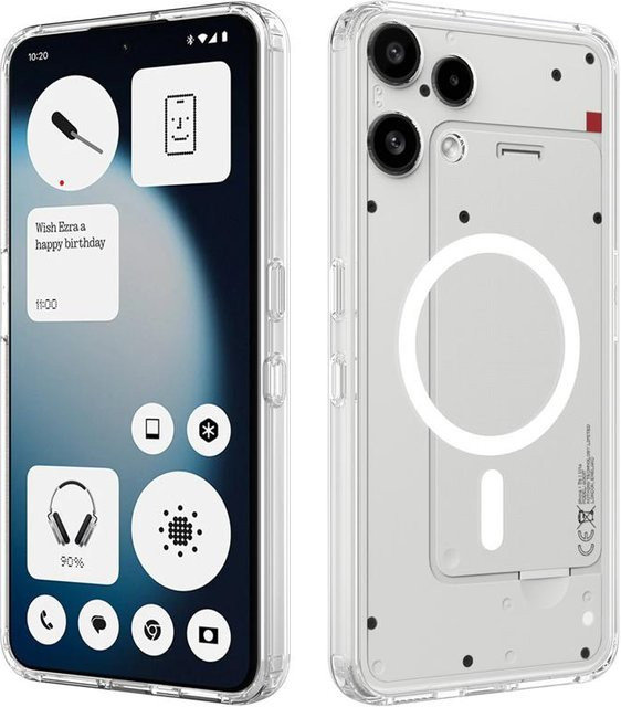 Magnetische und stoßfeste Schutzhülle für Nothing Phone 3a Lite in Transparent/White aus PC und TPU - Bild 1
