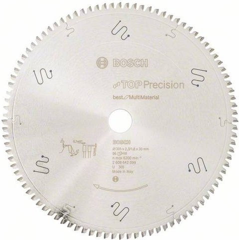 Bosch Top Precision Kreissägeblatt Best for Multi Material Hartmetall Silber Durchmesser: 305 mm, Bohrung: 30,5 mm, 96 Zähne - Bild 1