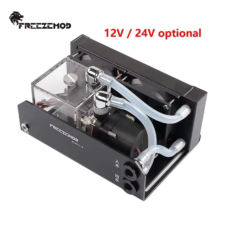 FREEZEMOD PC Externe Wasserkühlungsdock Industrielles Wärmeableitungsmodul mit zwei Lüftern und 300 ml Wassertank, Schwarz - Bild 2