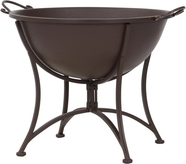 SIENA GARDEN Feuerschale in Braun aus Metall mit klappbarem Fußgestell und Tragegriffen, B/T/H: 53,5 x 53,5 x 48,5 cm - Bild 1