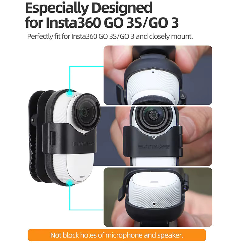 Insta360 Rotierender Quick-Release Rucksack Clip Halterung für Insta360 GO 3S und GO 3 in Schwarz - Bild 4