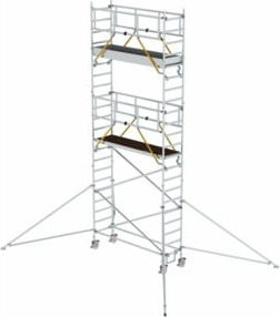 Munk Günzburger Rollgerüst SG aus Aluminium in Silber, B: 245 cm, T: 75 cm, H: 75 cm - Bild 1