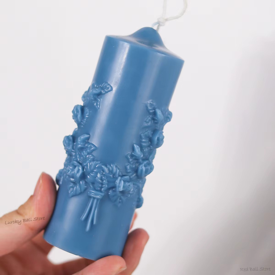 UDOCOOL Silikonform Relief Blume für DIY Kerzen, Duftseife und Gips mit Rosen-Design - Bild 2