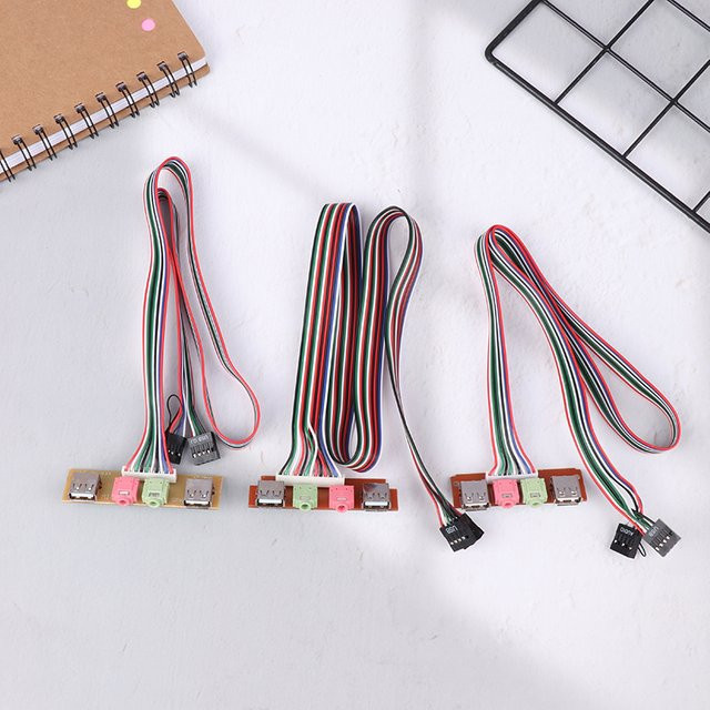 JETTING Computergehäuse Frontplatte mit USB-A und 3,5 mm Klinkenanschluss in Multicolour - Bild 1