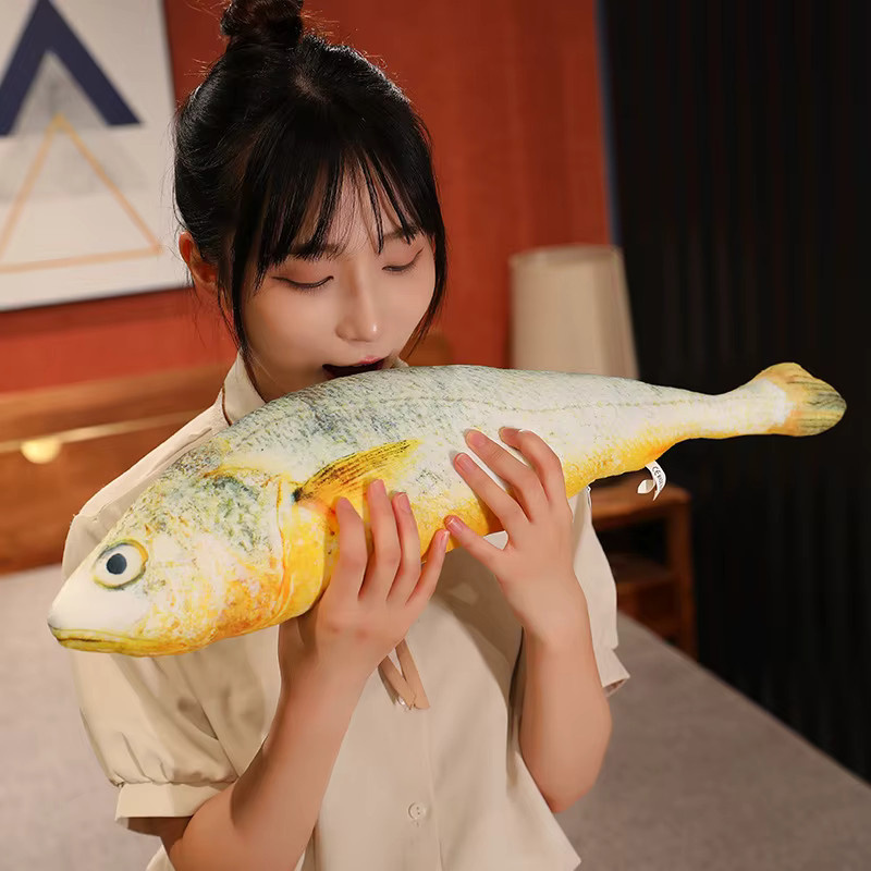 YUZHINUO Große Gelbe Croaker Plüsch Spielzeug, Fisch Puppe, Gelb - Bild 5