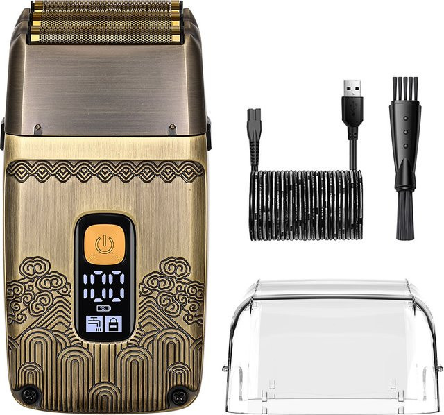 Hatteker Elektrorasierer für Herren, Bronze, Gold - Bild 1