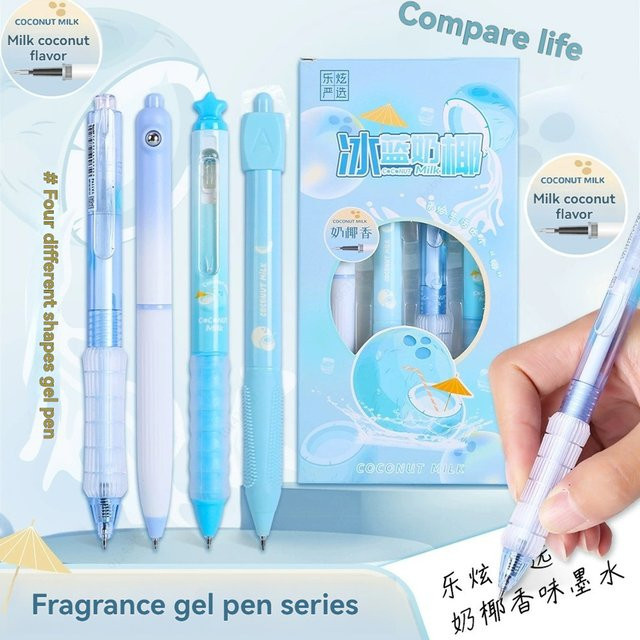 Haile Gelstifte Set mit schwarzer Tinte, 4 Stück, 0,5 mm ST-Spitze, schnell trocknend für Journaling und Bürobedarf - Bild 1