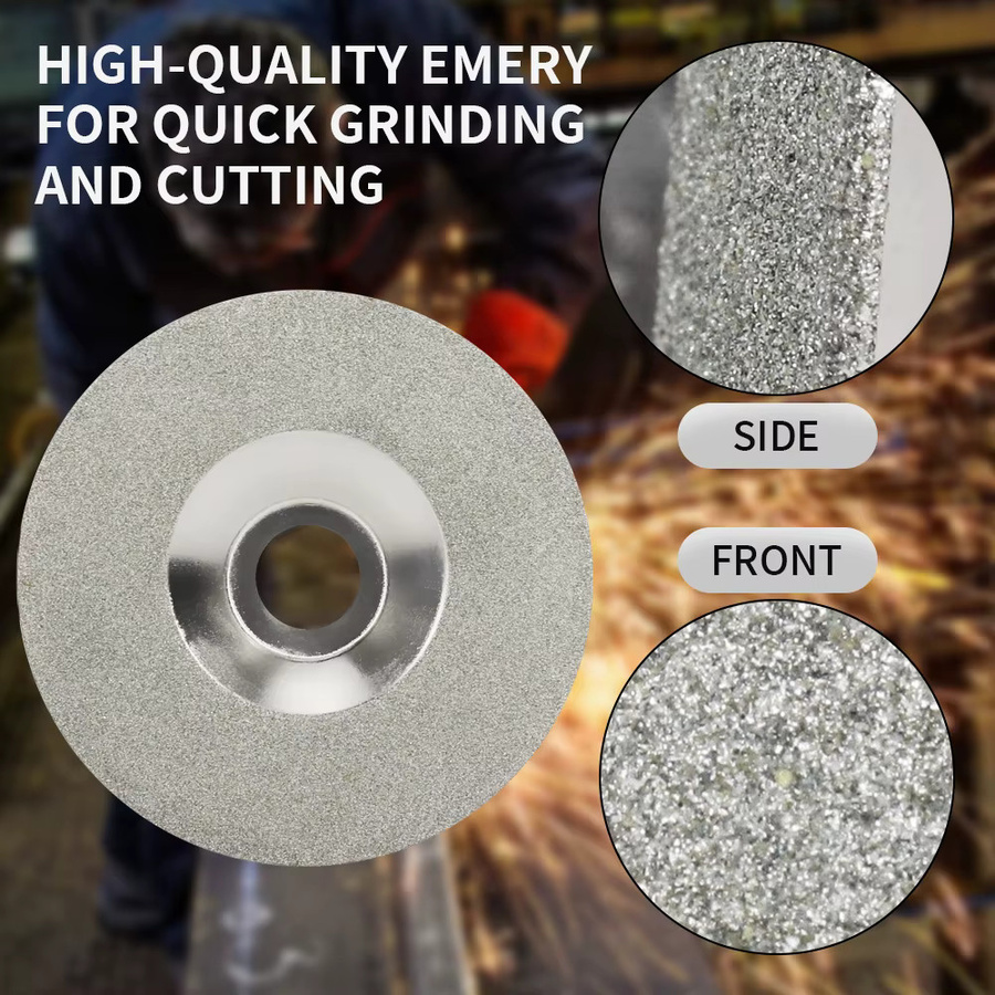 NuoDunco Diamant-Schleifscheibe in Schüsselform für Winkelschleifer zum Polieren und Schleifen, 12,5 cm - Bild 3
