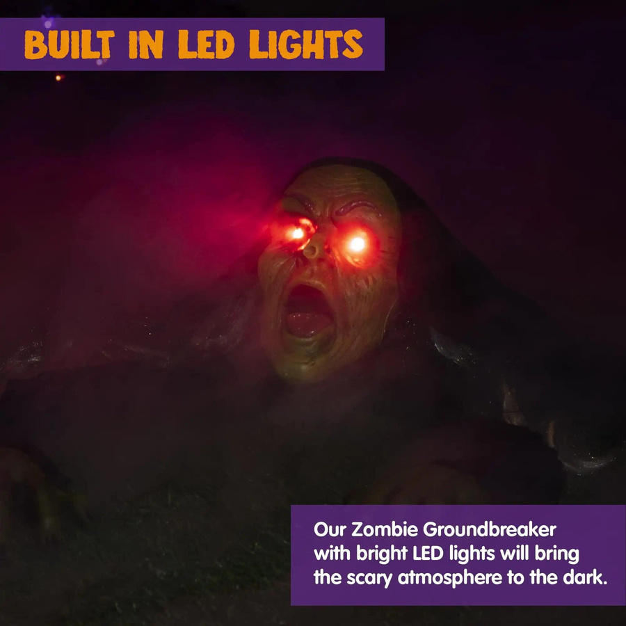Joyfy Groundbreaker Halloween-Dekoration Zombie mit Geräuschen und blinkenden Augen für den Garten und Outdoor - Bild 5