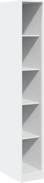 vidaXL Kleiderschrank Weiß Matt aus MDF mit Regalfächern B/T/H: 30 x 50 x 200 cm - Bild 1