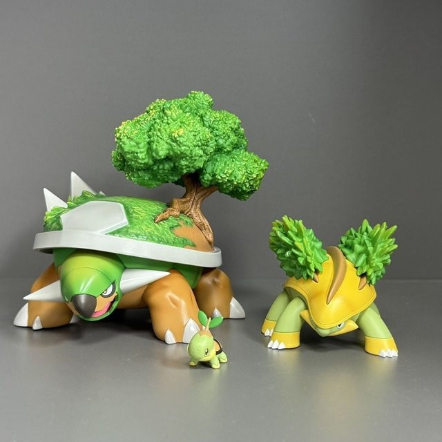 Bandai Pokémon Torterra Evolution Set Figur, grün, Kunststoff - Bild 1