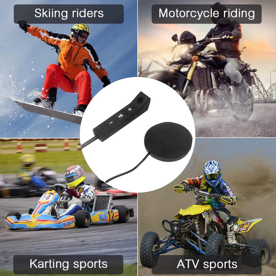 kebidumei BT11 Motorradhelm-Headset Bluetooth 5.0 Kabelloser Fahrkopfhörer in Schwarz mit wasserdichtem Freisprechlautsprecher - Bild 5