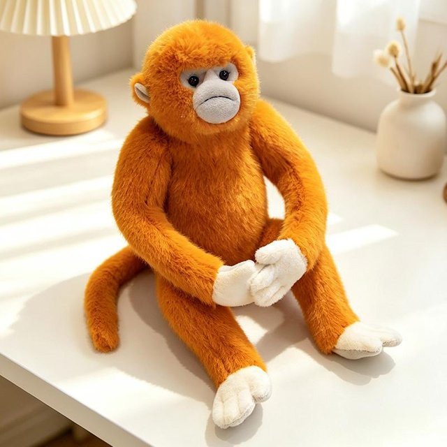 Yiran toy Goldener Affe Puppe Plüschtier, 40cm, ab 14 Jahren - Bild 1