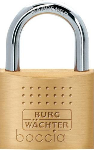 Burg-Wächter Vorhängeschloss Boccia 450 aus Messing in Gold, Breite: 40 mm, Tiefe: 40 mm, Höhe: 45 mm - Bild 1
