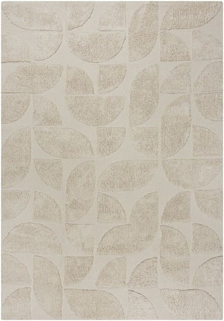 Teppich Kadima Design von ITCHEN in Beige mit floralem Muster und High-Low-Effekt aus Baumwolle, B/T: 200 x 290 cm - Bild 1