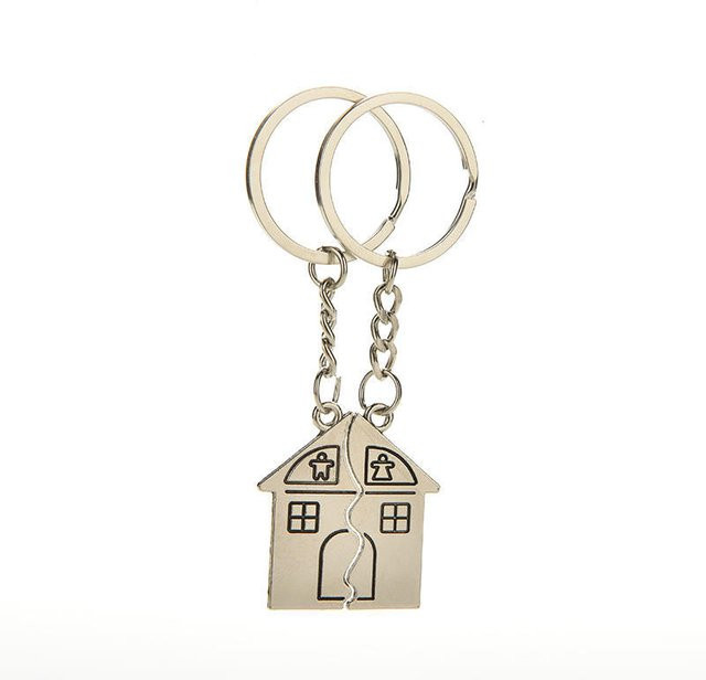 Voyages Schlüsselanhänger Liebeshaus, beige, Unisex, 2 Stück - Bild 1