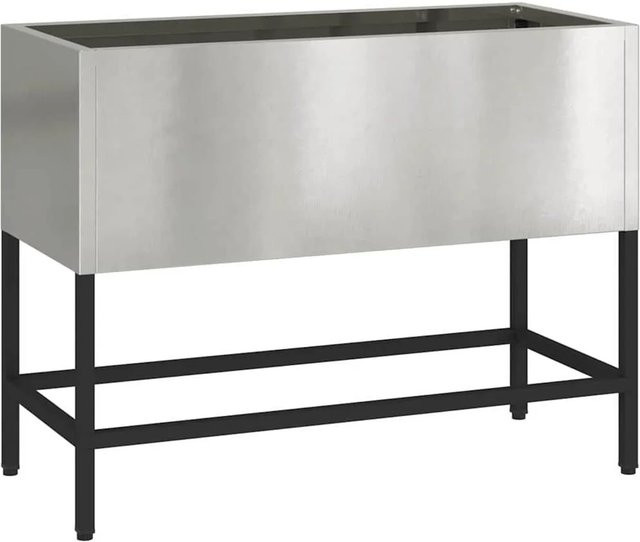 vidaXL Hochbeet Gartenpflanzer aus Edelstahl in Silber, B/T/H: 60 x 26 x 45 cm - Bild 1