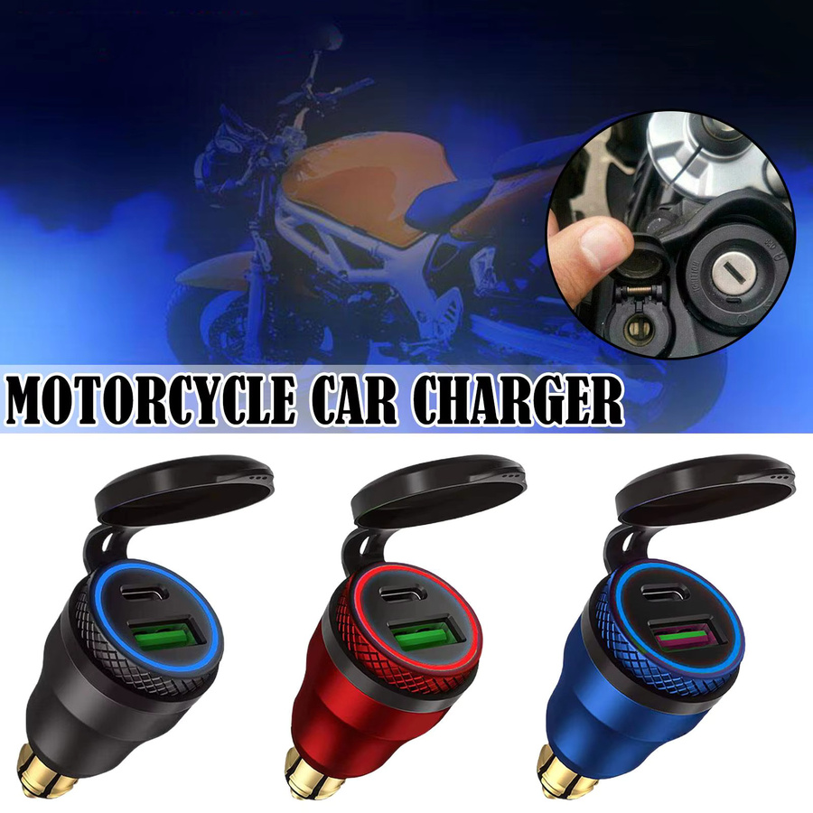 Hella Wasserdichtes Motorrad-Ladegerät mit 30 W QC3.0 USB-C PD-Netzteil und DIN-Steckdose in Schwarz für Ducati Triumph BMW - Bild 3
