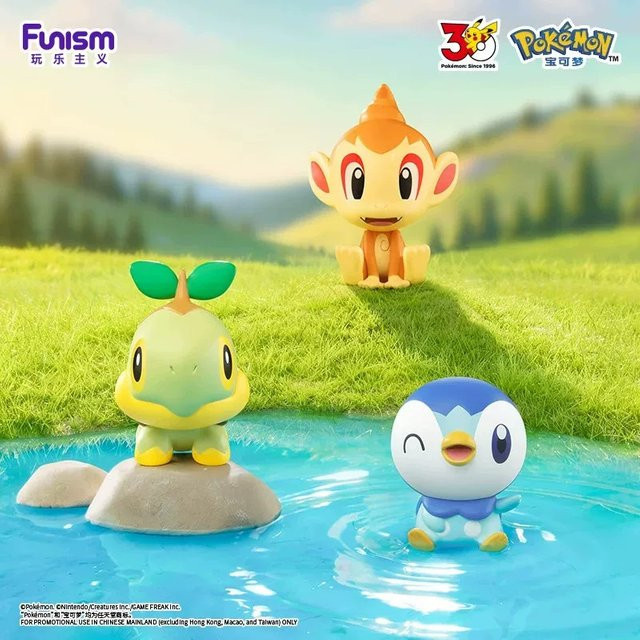 Funism Pokémon 30. Jubiläums-Blindbox, Erstpartner-Starter-Pokémon-Elfenball-Ornament-Figur-Spielzeuge - Bild 1