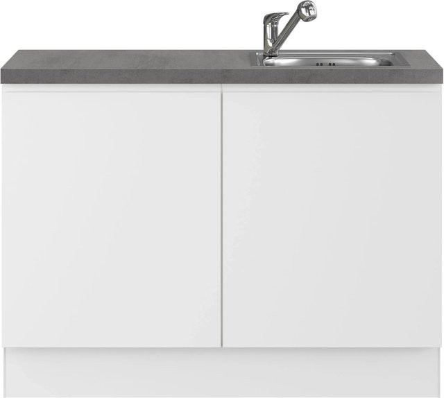 Impuls Küchen Hauswirtschaftsmodul HWR41202H in Weiß mit Soft-Close-Türen, Breite: 120 cm - Bild 1