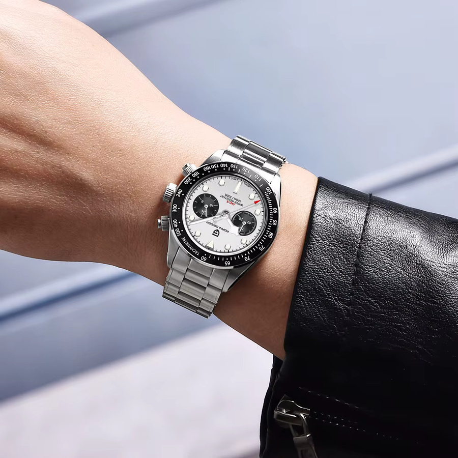 Pagani Design Chronograph, Quarz, Edelstahl, Weiß, Schwarz, Herren - Bild 5