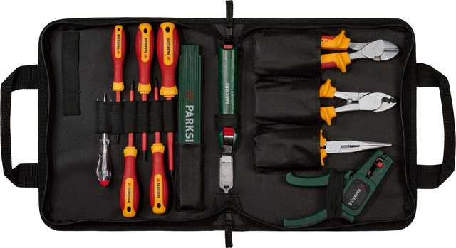 Parkside 1000 V Elektriker-Werkzeug-Set aus Stahl, 13-teilig mit Schraubendrehern und Zangen - Bild 1