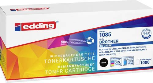Edding Tonerpatrone kompatibel mit Brother TN-243 Schwarz für Laserdrucker - Bild 1